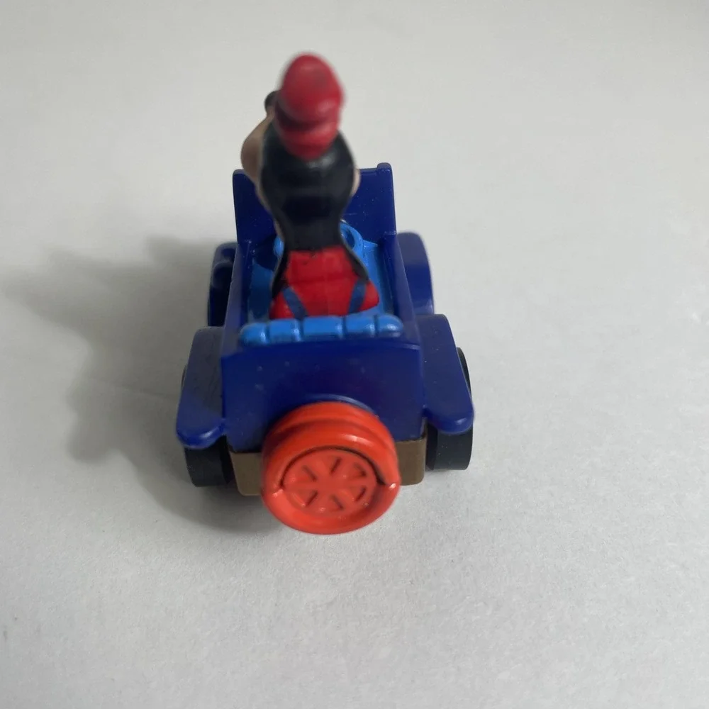 Vintage Disney Goofy Pull Back Car 1988 Blue McDonald's Collectible Toy‎ Works